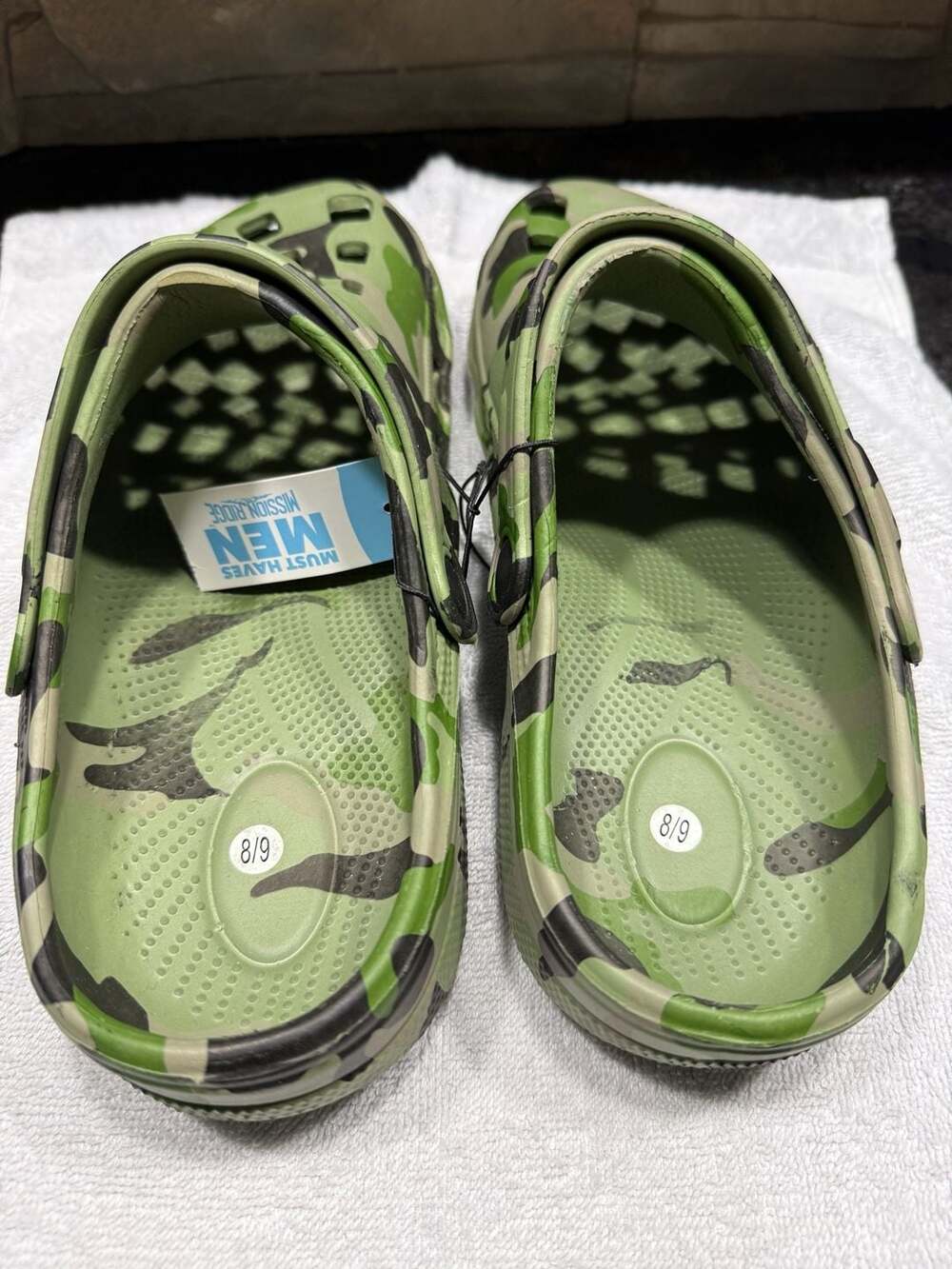 Mission Ridge Men’s Green Camouflage Clogs Size 8/9